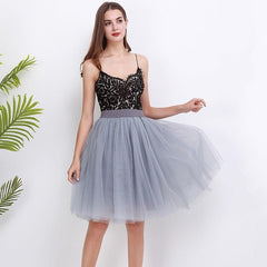 Quality 5 Layers Fashion Tulle Skirt Pleated TUTU Skirts Womens Lolita Petticoat Bridesmaids Midi Skirt Jupe Saias faldas