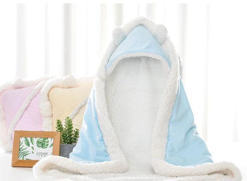 MOTOHOOD Winter Baby Boys Girls Blanket Wrap Double Layer Fleece Baby Swaddle Sleeping Bag For Newborns Baby Bedding Blanket Kid