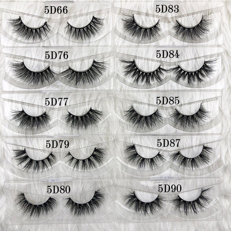 Mikiwi 50 pairs/pack 3D Mink Lashes No packaging Full Strip Lashes Mink False Eyelashes custom box Makeup eyelashes