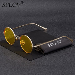 SPLOV Vintage Men Sunglasses Women Retro Punk Style Round Metal Frame Colorful Lens Sun Glasses Fashion Eyewear Gafas sol mujer
