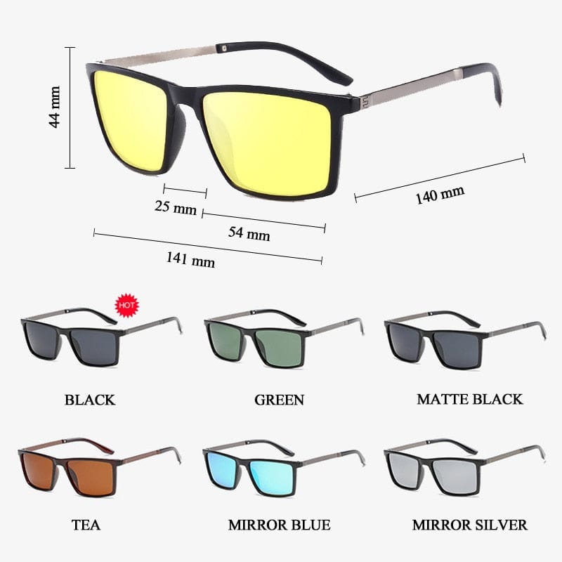 SIMPRECT Rectangle Polarized Sunglasses For Men 2023 Luxury Brand Designer UV400 High Quality Fashion Square Sun Glasses oculos