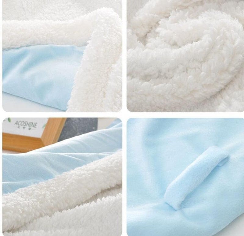 MOTOHOOD Winter Baby Boys Girls Blanket Wrap Double Layer Fleece Baby Swaddle Sleeping Bag For Newborns Baby Bedding Blanket Kid