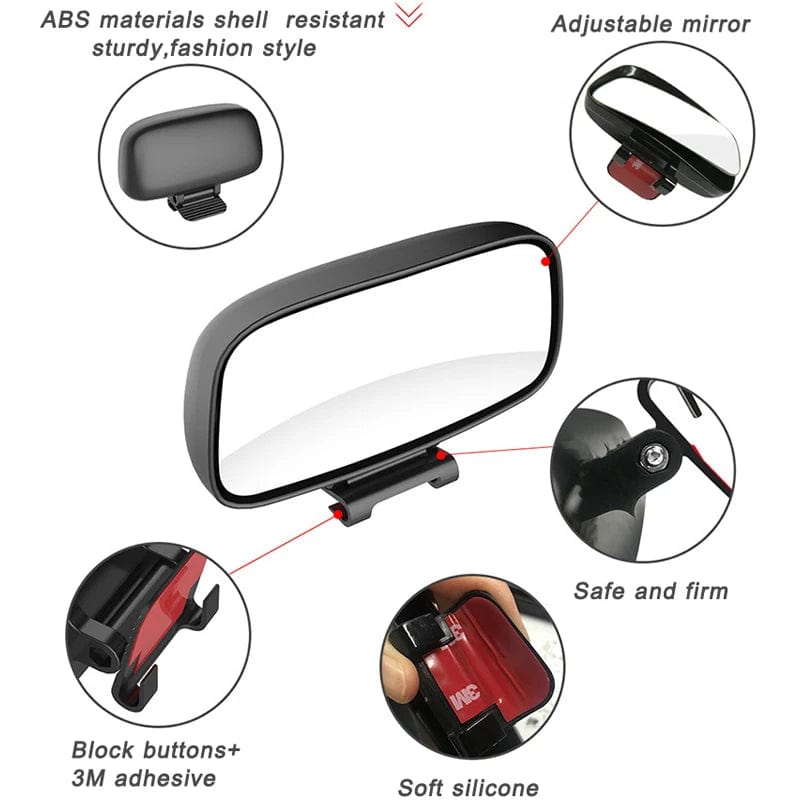Car Blind Spot Mirror Wide Angle Mirror Adjustable Convex Rearview Mirror for Safety Parking Car Mirror YSR039