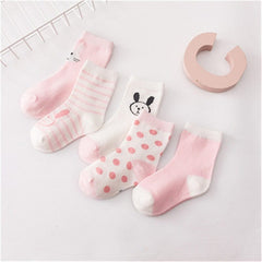 5 Pair/lot Cotton Baby Socks Printing mustache Girls Boys Children Socks Spring Autumn Infant Toddler Kids Socks For 1-3 Year