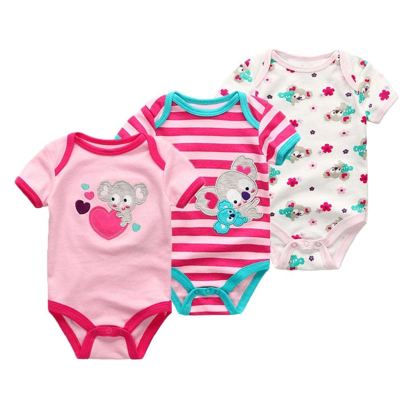 3PCS/Lot Baby Boy Clothes BodysuIts Baby Girl Clothes Unicorn Girls Clothing Unisex 0-12M Baby Bodysuits Roupas de bebe