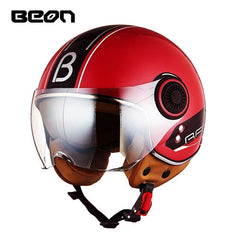 Capacete BEON 110B Motorcycle Scooter Helmet beon open face 3/4 motorbike jet vintage retro helmets Casco ECE Certification