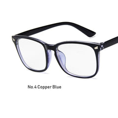 Vintage Anti Blue Light Eyeglasses Frame Women Men Square Spectacles Glasses Computer Gaming Rays Blocing Clear Lens Rivet Sexy