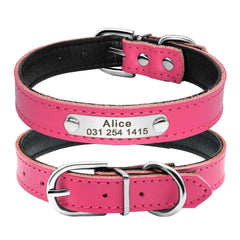 Leather Cat Collar Personalized Cat Collar For Puppy Small Dogs Pet Kitten Nameplate Collar Free Engraving Adjustable - Wowza