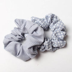 2pcs/lot Stripes And Dots Elastic Scrunchies New Hot Ponytail Holder Hairband Hair Rope Tie Fashion Stipe For Women Girls