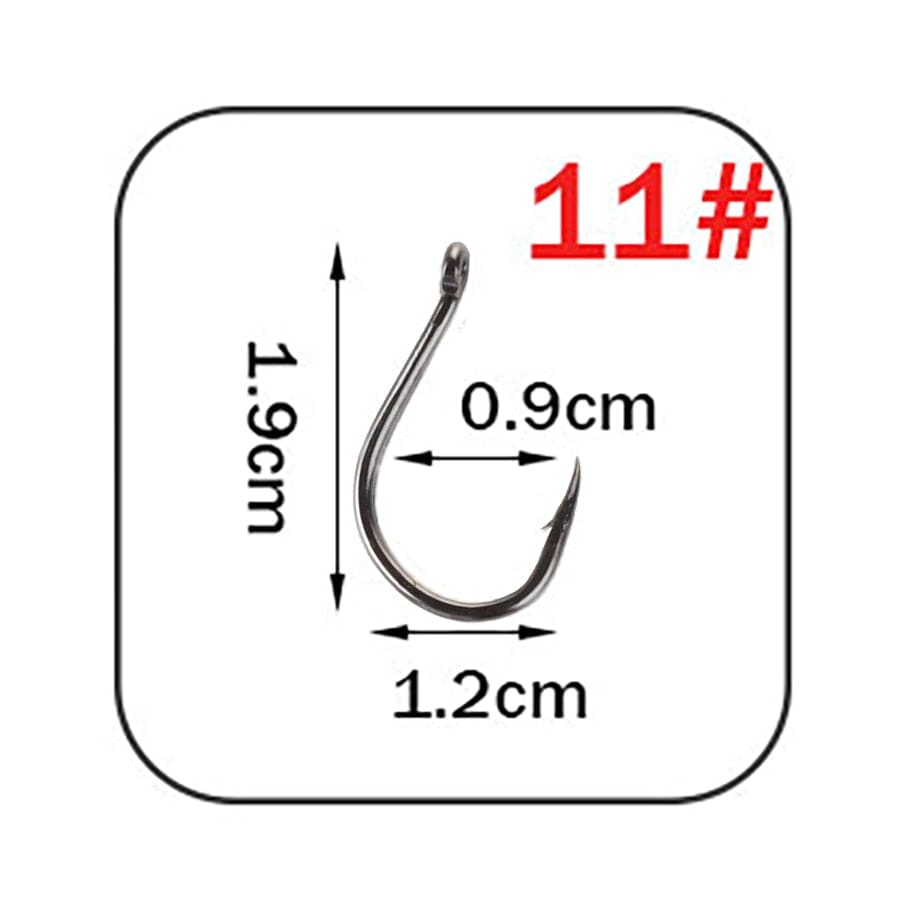 W.P.E Brand 1 pack Fishing Hook Size 7#-15# Barbed Hook High-Carbon Steel Single Circle Carp Fishhook Jig Tackle Accessories