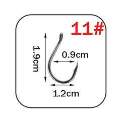 W.P.E Brand 1 pack Fishing Hook Size 7#-15# Barbed Hook High-Carbon Steel Single Circle Carp Fishhook Jig Tackle Accessories