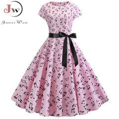 2022 Women Summer Dress Vintage Floral Print Rockabilly Dress Robe Femme Sundress Vestidos Polka Dot Party Dress