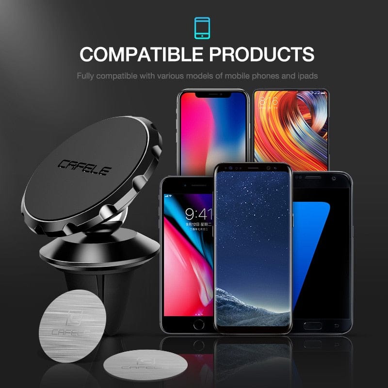 Cafele Car Phone Holder Magnetic Air Vent Magnet Car Smartphone Holder For Xiaomi Cell Phone Car Mobile Support Mount Universal