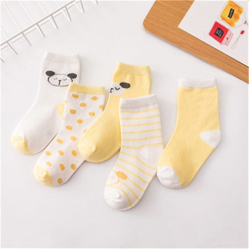 5 Pair/lot Cotton Baby Socks Printing mustache Girls Boys Children Socks Spring Autumn Infant Toddler Kids Socks For 1-3 Year