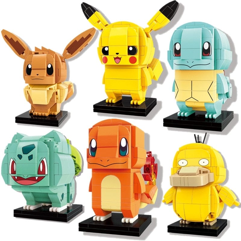 Anime Classic Movie Pokemon Pikachu Charizard Venusaur Gyarados Blastoise DIY Blocks Model Children's toy gifts