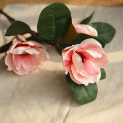 3 Head Magnolia Flower Simulation Valentine's Day Gift Wedding Decoration Artificial Fllower Home Decoration