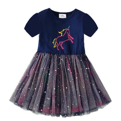 Vestido Infantil Kids Summer Princess Dress Girls Performance Costumes Children Birthday Party School Casual Unicorn Dresses