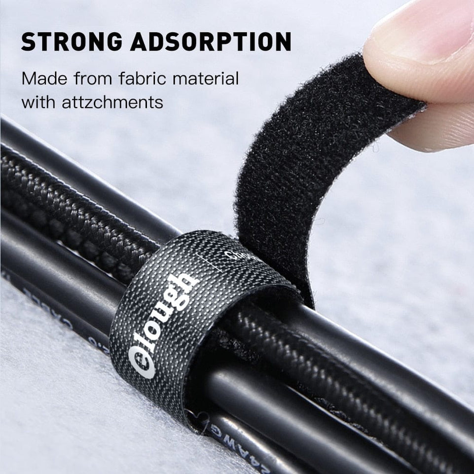 Elough Cable Organizer USB Cable Winder Management nylon Free Cut Ties Mouse earphone Cord Cable Protector