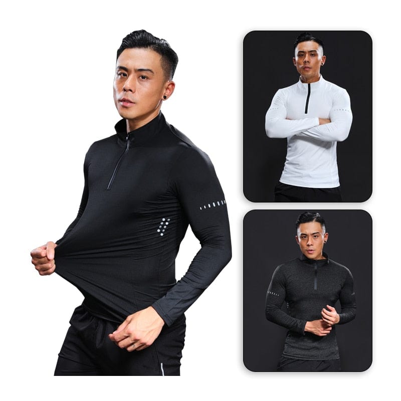 Bodybuilding Long Sleeve Spring Autumn Man Compression Fitness Running T Shirts Quick Dry Sport Tee Thight Brand Gym Blouse