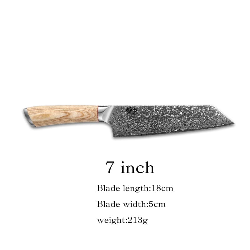 67-layer steel V gold 10 Damascus kitchen knife chef Gyuto Santoku Cleaver Paring Steak Slicing Utility Boning Salmon - Wowza