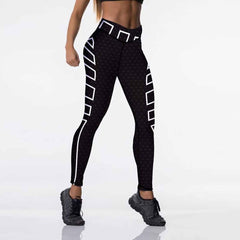 Qickitout 12% spandex Sexy elasticità a vita alta donna Leggings stampati digitali pantaloni Push-Up