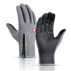 Winter Cycling Gloves Bicycle Warm Touchscreen Full Finger Gloves Waterproof Outdoor Bike Skiing Motorcycle Riding