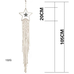 Macrame Wall Hanging Boho Tapestry Angels Wing Woven Bohemian Wall Decor Home Decoration For Apartment Bedroom Living Room