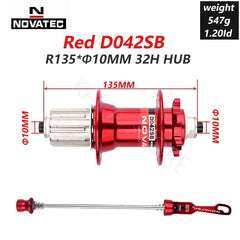 Novatec Hub D041SB D042SB Mountain Bike Disc Card Brake 28/32/36 Holes MTB Road Bicycle Bearing 36H Hubs 8/9/10/11/12 Speed