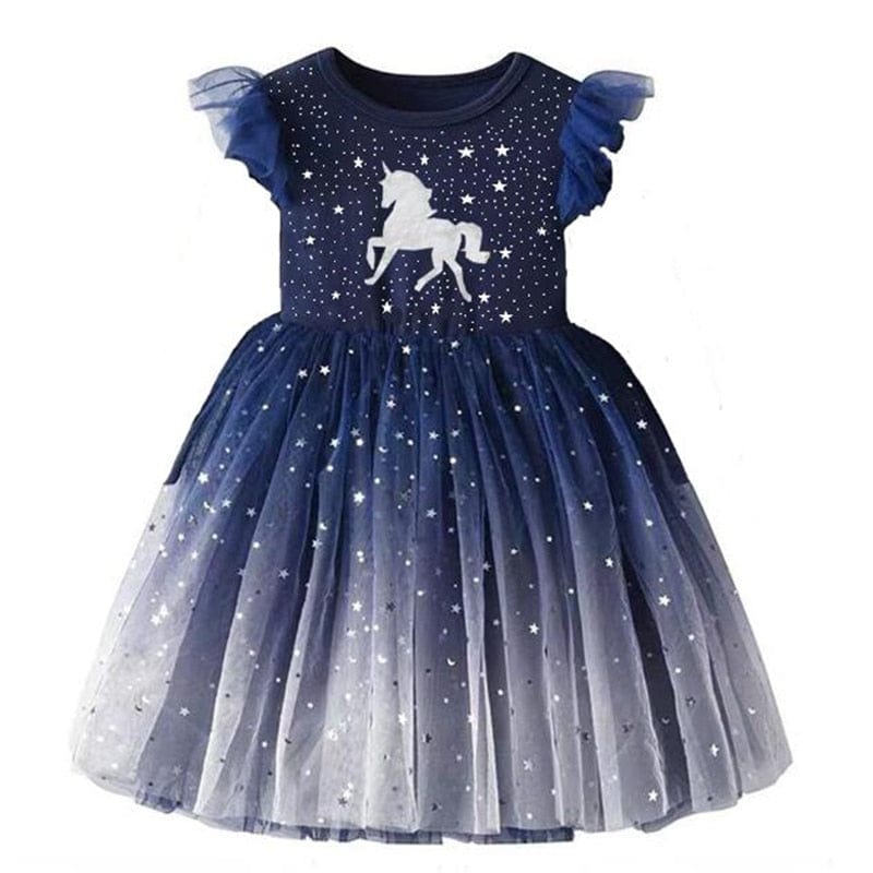 Vestido Infantil Kids Summer Princess Dress Girls Performance Costumes Children Birthday Party School Casual Unicorn Dresses