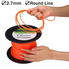 2.7mm Round Trimmer Line 50 meters Nylon Spiral Brush Cutter Rope Summer Grass Trimmer & Lawn Mower Head Garden Power Tool Accessories