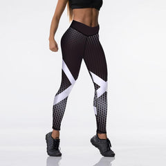 Qickitout 12% spandex Sexy elasticità a vita alta donna Leggings stampati digitali pantaloni Push-Up