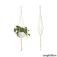 Macrame Handmade Plant Hanger Baskets Flower Pots Holder Balcony Hanging Decoration Knotted Lifting Rope Home Garden Supplies