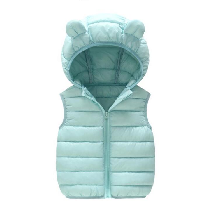 2020 Autumn Children Warm Down Vest Baby Cotton Waistcoat Kids Outerwear Vest Children Clothing Boys Girls Hooded Jackets Vest