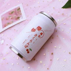 Creative Stainless Steel Japan Juice Candy Color Drink Cans Thermos Portable Unisex Students Personality Trendy Straw Cup - Wowza