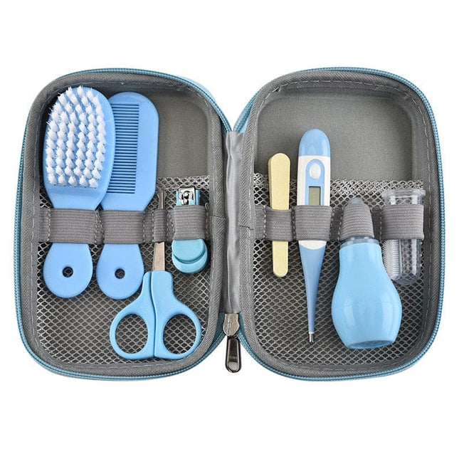 8Pcs/Set Baby Nail Trimmer Healthcare Kit Health Care Kit Portable Newborn Baby Grooming Kit Nail Clipper Safety Care Set