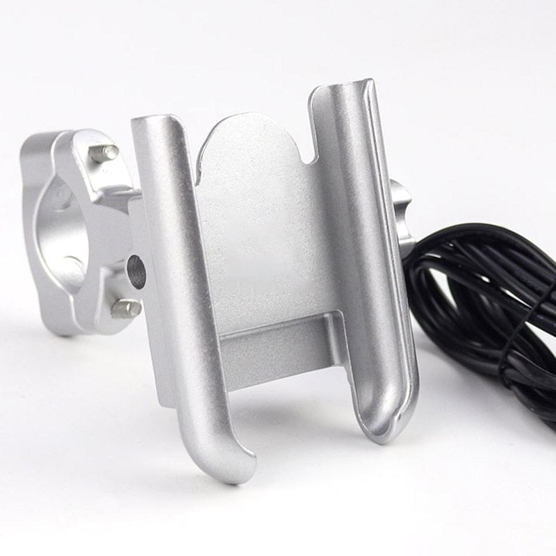 Aluminium Motorcycle Bike Phone Holder Stand With USB Charger Moto Bicycle Handlebar Mirro  Mobil Bracket Support Mount