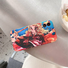 Cute Demon Slayer Case For IPhone 11 12 13 14 Pro X XR XS Max Plus Phone Cases Luxury Anime Kimetsu No Yaiba Soft Cover Coque