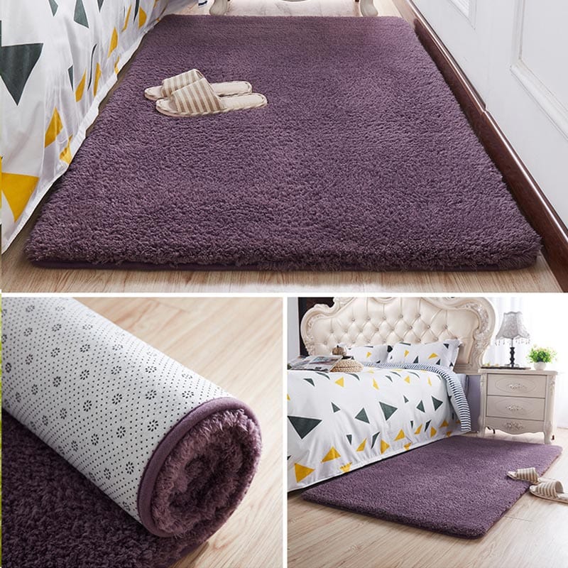 Nordic Fluffy Carpet For Bedroom Living Room Large Size Plush Anti-slip Soft  Door Mat White pink Red Children's Rugs For Room