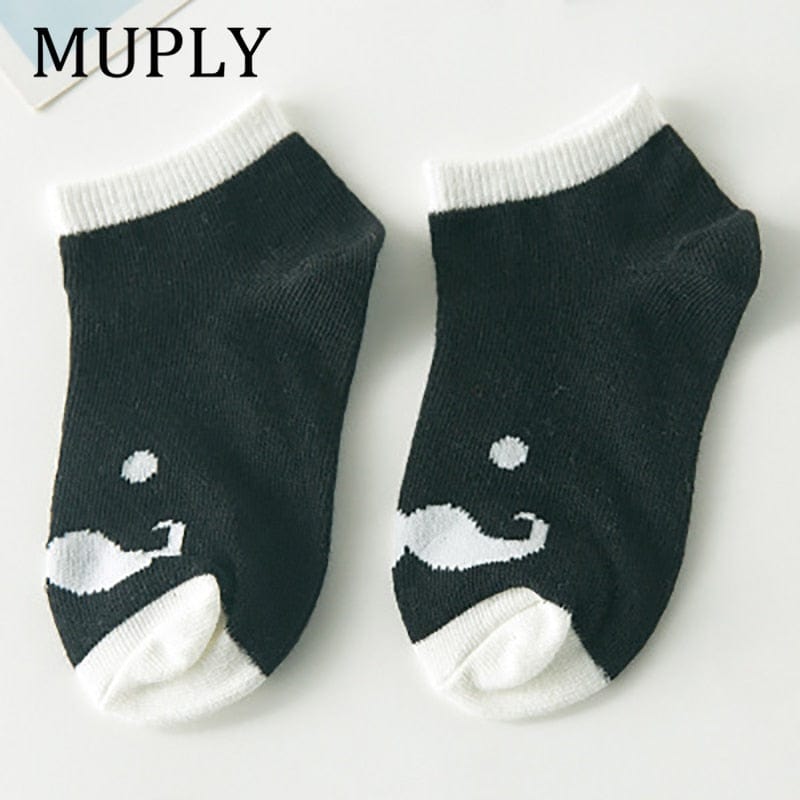 5 Pair/lot Cotton Baby Socks Printing mustache Girls Boys Children Socks Spring Autumn Infant Toddler Kids Socks For 1-3 Year