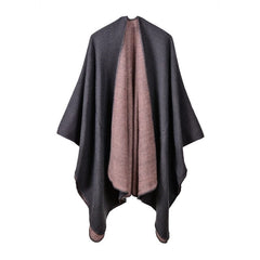 Luxury Brand Ponchos Coat 2022 Cashmere Scarves Women Winter Warm Shawls and Wraps Pashmina Thick Capes Blanket Femme Scarf