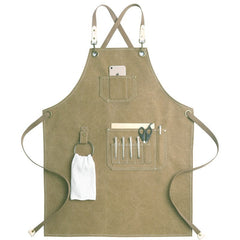 2021 New Thick Canvas Unisex Apron Bib Chef Kitchen Aprons for Women Men Coffee Shop Barber BBQ Bib working uniform