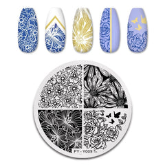 PICT YOU 12*6cm Nail Art Templates Stamping Plate Design Flower Animal Glass Temperature Lace Stamp Templates Plates Image