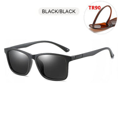 FUQIAN Light Weight TR90 Men Sun Glasses Classic Square Polarized Sunglasses For Male High Quality Driving Eyewear UV400