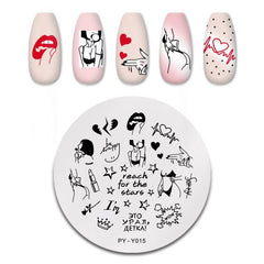 PICT YOU 12*6cm Nail Art Templates Stamping Plate Design Flower Animal Glass Temperature Lace Stamp Templates Plates Image