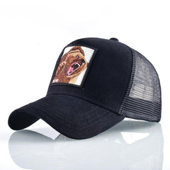 Fashion Animals Embroidery Baseball Caps Men Women Snapback Hip Hop Hat Summer Breathable Mesh Sun Gorras Unisex Streetwear Bone