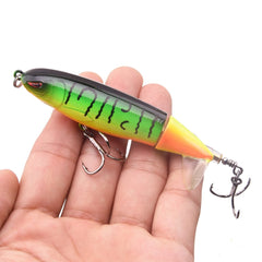 3pcs/lot Whopper Plopper 100mm 13g Floating Popper Fishing Lure pencil Artificial Hard Bait Wobbler Rotating Tail Fishing Tackle