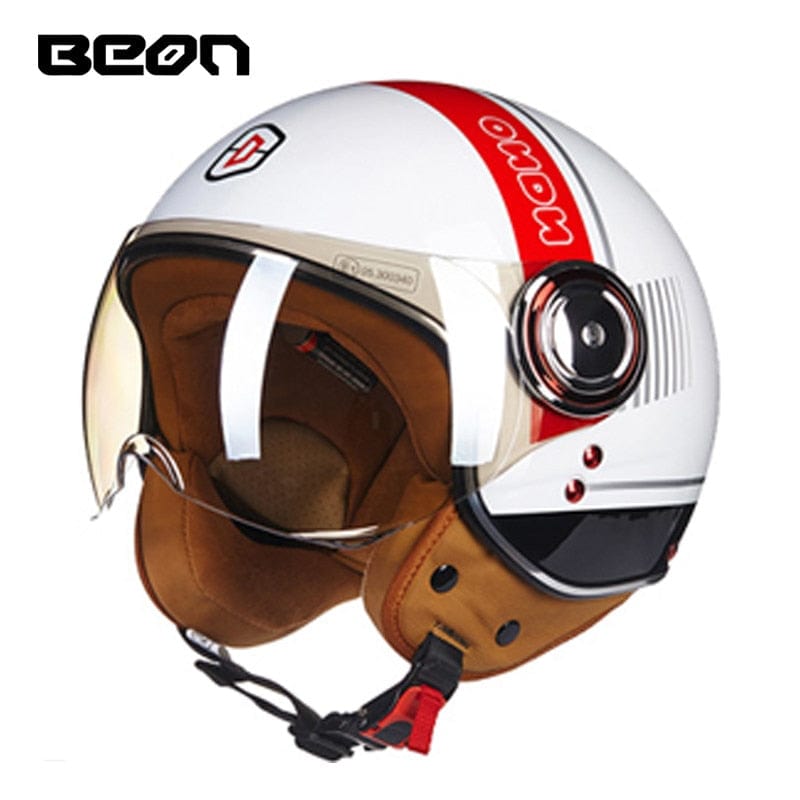 Capacete BEON 110B Motorcycle Scooter Helmet beon open face 3/4 motorbike jet vintage retro helmets Casco ECE Certification