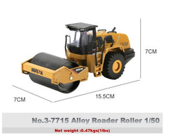 HUINA Alloy Diecast Excavator 1:50 Engineering Construction Model Bulldozer Metal Truck for Boys Birthday Gift Toy Cars