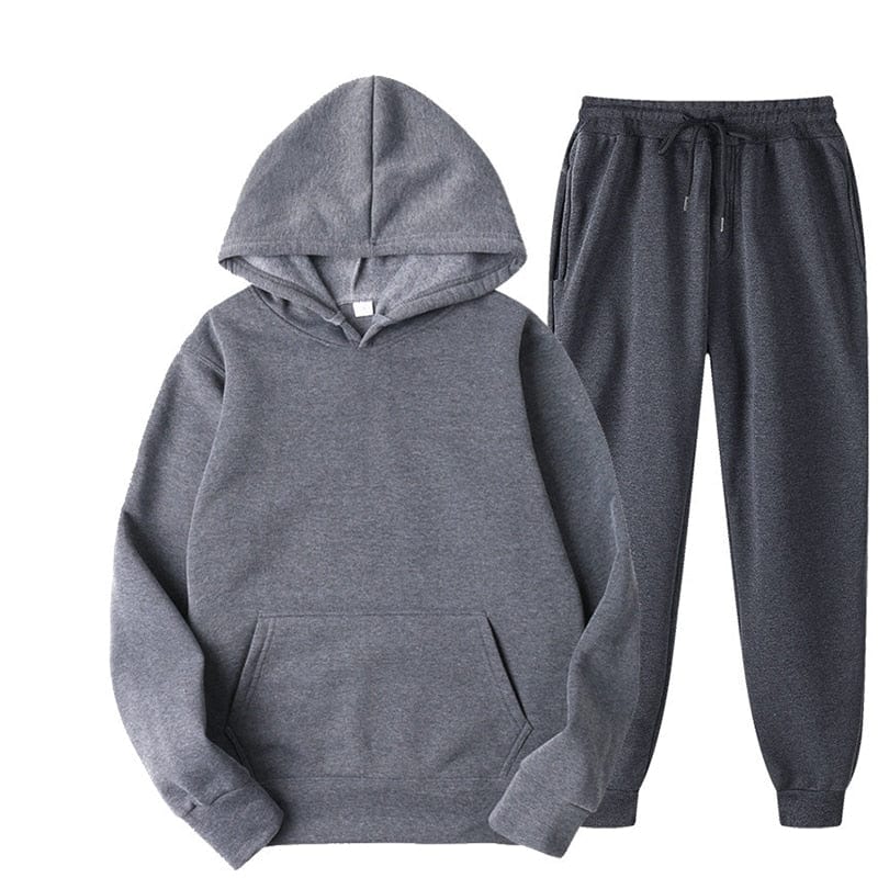 Two Piece Set Casual Fleece Tracksuit Women Winter 2020 Women's Sets Oversized Hooded Long Sleeve Hoodie Sport Pants Lady Suit