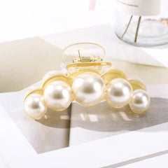 Korean Acrylic Hair Claws Pearl Claw Clips For Woman Large Size Barrette Crab  For Girl Shark Clip Fashion Hair Accessories